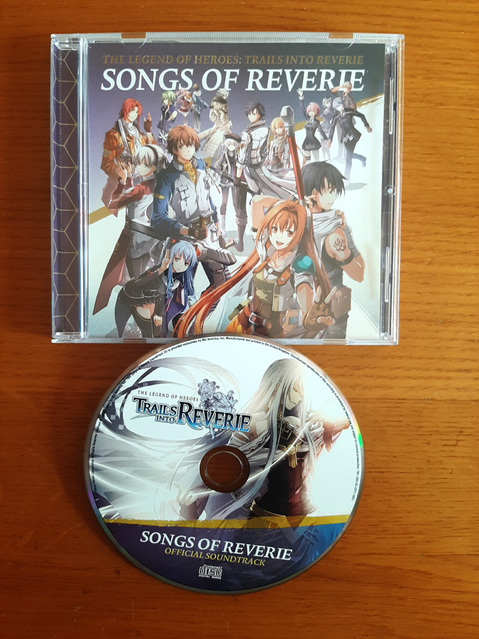 Il cd Songs of Reverie con la soundtrack di Trails into Reverie